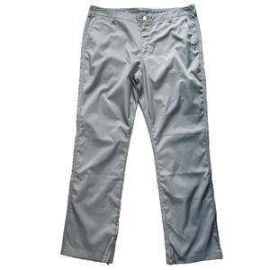 Bonobos Golf Pants Mens 38x34 Maide Straight Gray Ankle Zip Stretch Lightweight